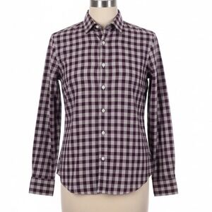 Bonobos Shirt Mens Medium Red White Gingham Plaid Tailored Fit Office‎ Casual